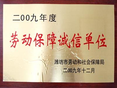 点击查看详细信息<br>标题：劳动保障诚信单位 阅读次数：8643